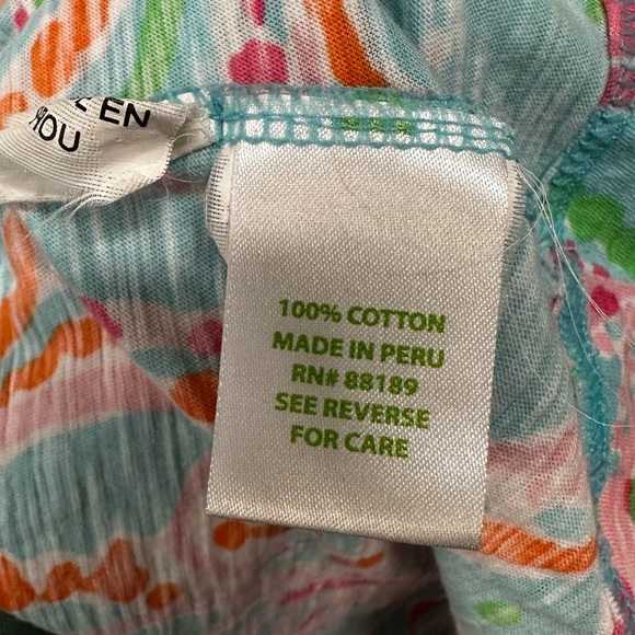 Lilly Pulitzer Pink and Aqua Jellyfish Tropical Dress Sundress Small - Picture 7 of 10